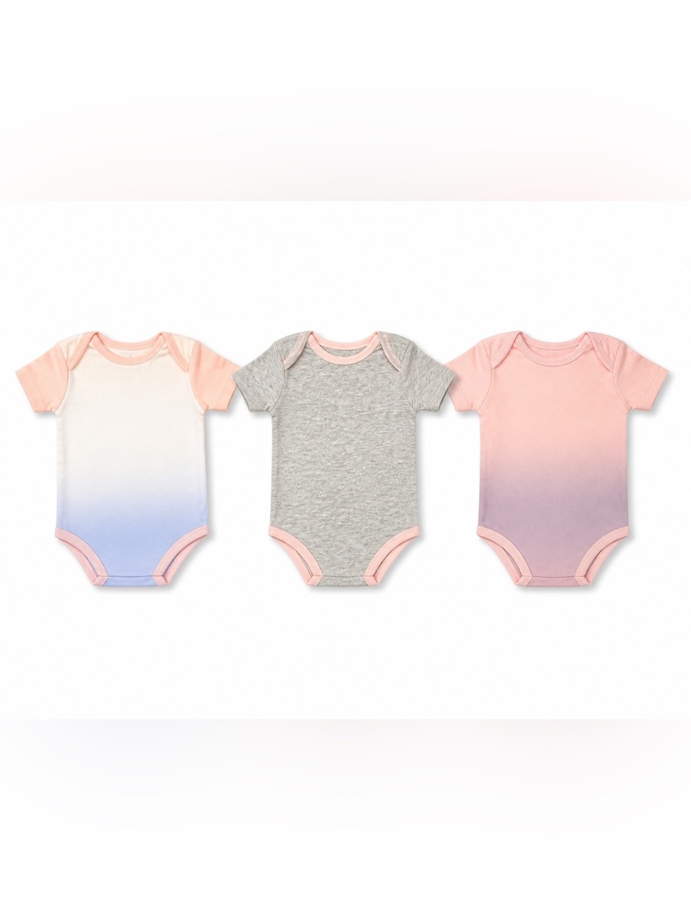 Jordan Set of 3 Baby Girl Bodysuits In Pink Gray and White 6M - Picture 2 of 9